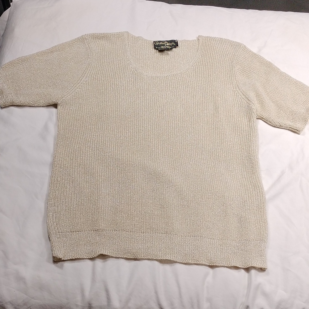 Christine phillipe 1994 vintage large sized top with gold tones in the fabric